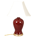 Лампа настольная керамическая бордовая T10001300-h52см