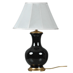 Лампа настольная керамическая черная T10001000-h56см