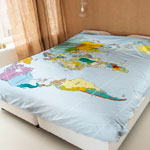 Креативное сатиновое постельное World map, NEWTONE