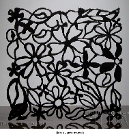 декоративная панель Цветы черные, Турция